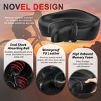 Bluewind Oversized Bike Seat, Wide Bicycle Saddle Novel Backrest Design For Electric Bike, Universal Fit Exercise Bike Or Road S