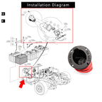 Drive-Up 48V Golf Cart Charger Receptacle Charger Plug For Club Car Ds 2004-2013 Models, Club Car Ds Charging Port With Cord Oem