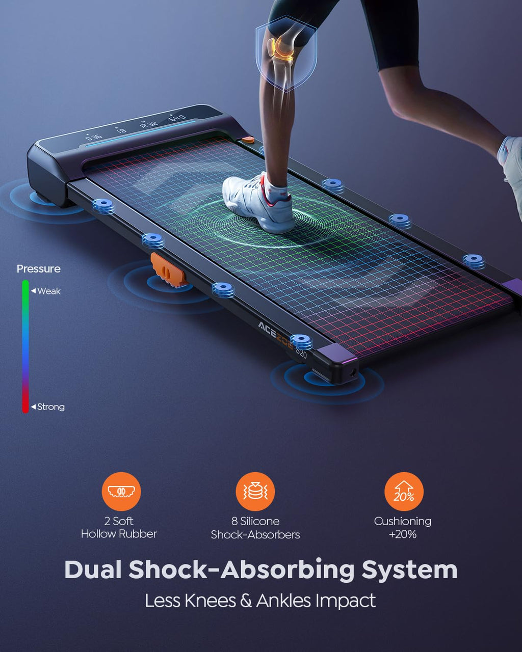 Acezoe Under Desk Treadmill, Walking Treadmills For Home, 3 In 1 Portable Treadmill, Strolling Walking Running Machine, App/Remo