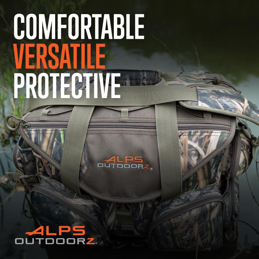 Alps Outdoorz Deluxe Floating Blind Bag - Standard Size, Mossy Oak Shadow Grass Habitat - Waterproof Hunting Duffel Bag, With Re