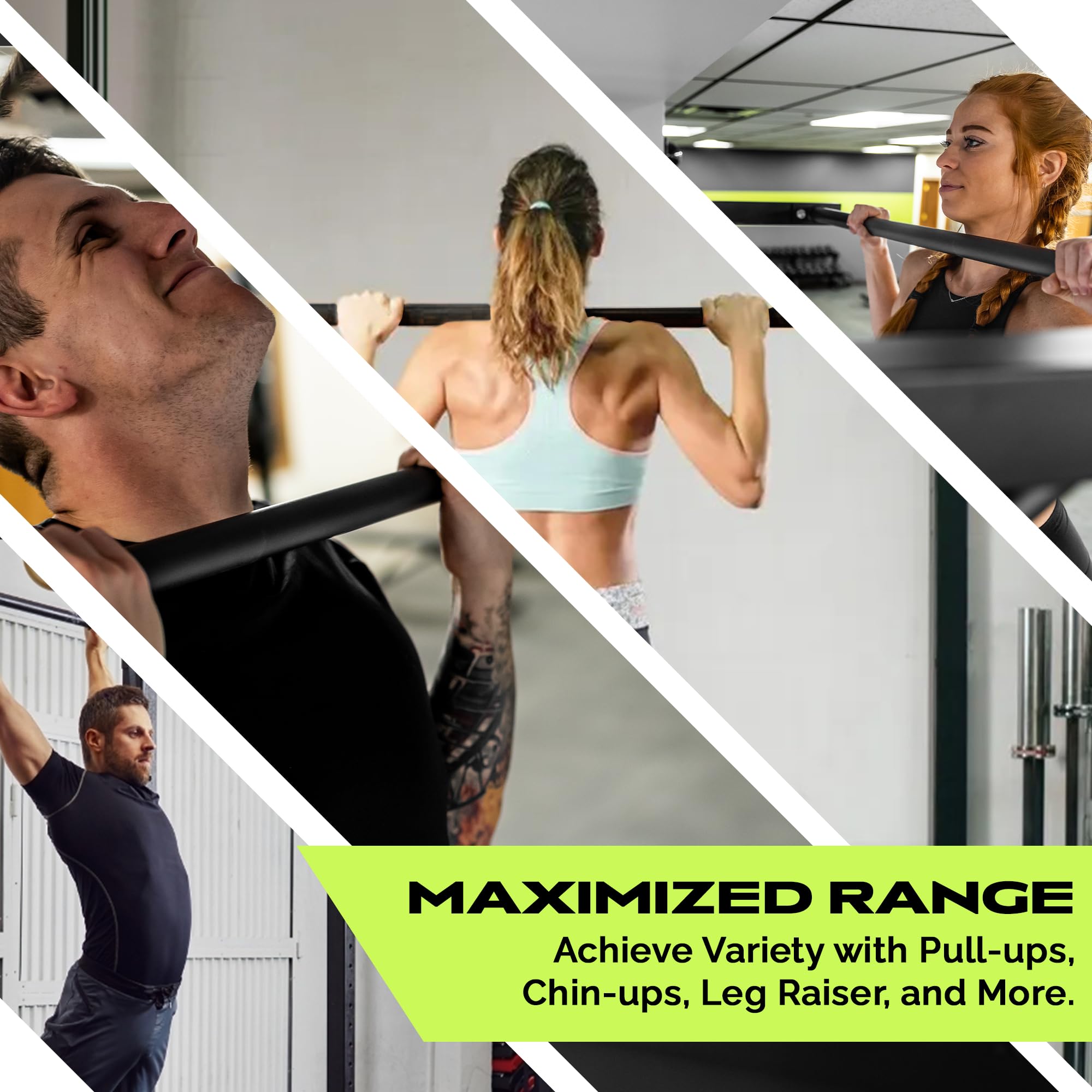 Rage Fitness Heavy-Duty Wall Mounted Pull Up Bar - 500 lbs Weight Capacity | Maintain Upper Body Strength & Core Stability | Spa