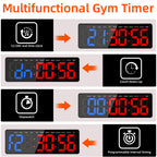 Anexer Gym Timers 16.5 Large Digital Wall Clock For Gym Interval Workout, Remote Control Interval Training Gym Indoor Timer, Blu