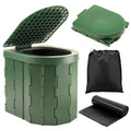 Kinspory Camping Toilet, Portable Toilet For Adults & Kids, Foldable Potty & Outdoor Emergency Sanitation Products, Trash Can, S