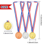 Pllieay 48 Pieces Plastic Winner Medals, Winner Award Medals, Gold Silver And Bronze Medals For Sports, Competition, Talent Show