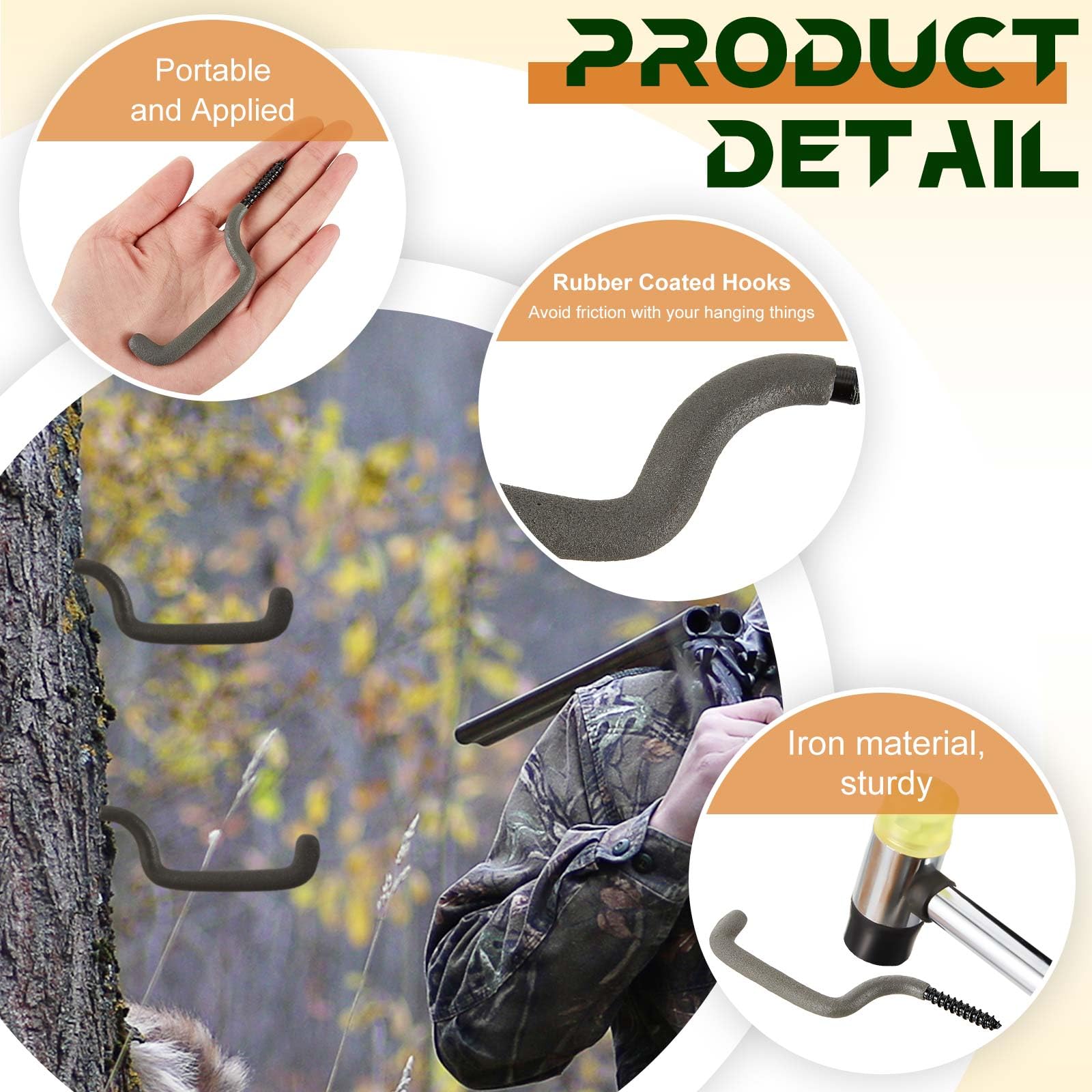 Amylove 10 Pcs Bow Hangers For Tree Stand Bow Hooks For Hunting Archery Bow Hunting Accessories Tree Stand Accessories Bow Gear
