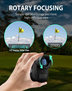 Jiehome Golf Rangefinder With Slope 1100 Yards Laser Rangefinders Golfing Flag Pole Locking Vibration Rechargeable Hunting Range