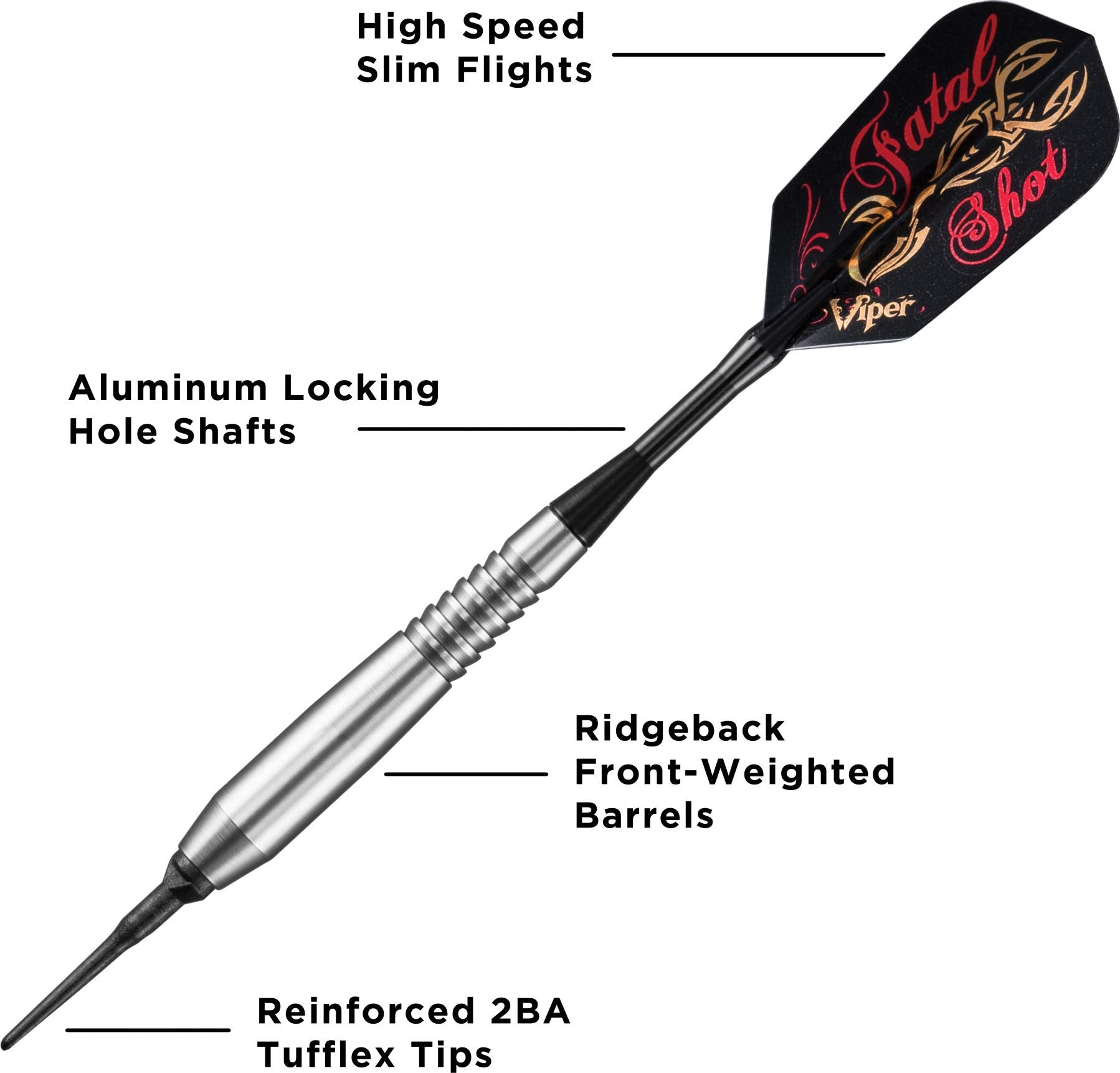 Viper Underground Soft Tip Darts: Fatal Shot, 18 Grams