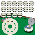 16 Balls Agility Edition Billiard Ball Cleaner Kit - 2-in-1 Wool Felt Pads &16 Wool Rings for Table Ball Machine, Compatible Bil