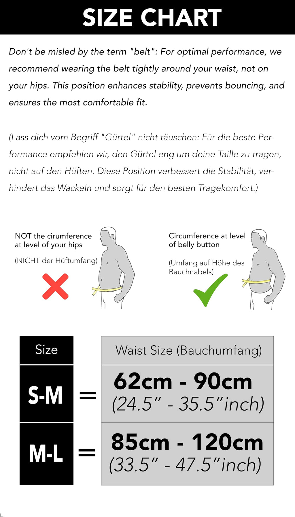 Fitgriff Running Belt For Men & Women - Secure Jogging Pouch For Phone, Keys & Essentials - For All Cell Phones (Black, 33.5'' -