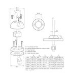 Scanstrut Ds21A-P Small Cable Seal For Connectors To 0.83'' And Cables 0.165''-0.35'' - Plastic
