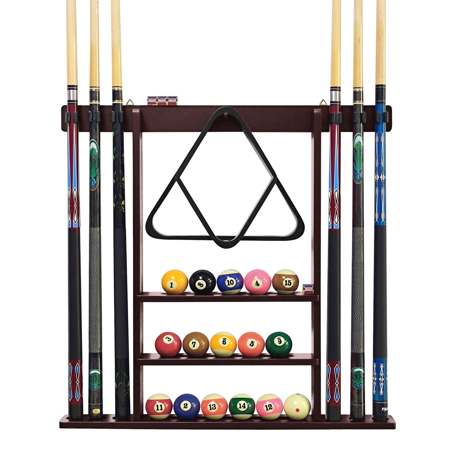 MoyanSuper Pool Stick Holder Cue Stick Holder Wall Mount Billiard Cue Racks Holds Billiards Accessories for Billiard Room,Bar Ro