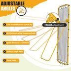 Volleyball Rebounder Net 7x4 Ft with 2 Target Stripes, 5-Angle Adjustable Rebounder Net for Practicing Digging, Setting, Spiking