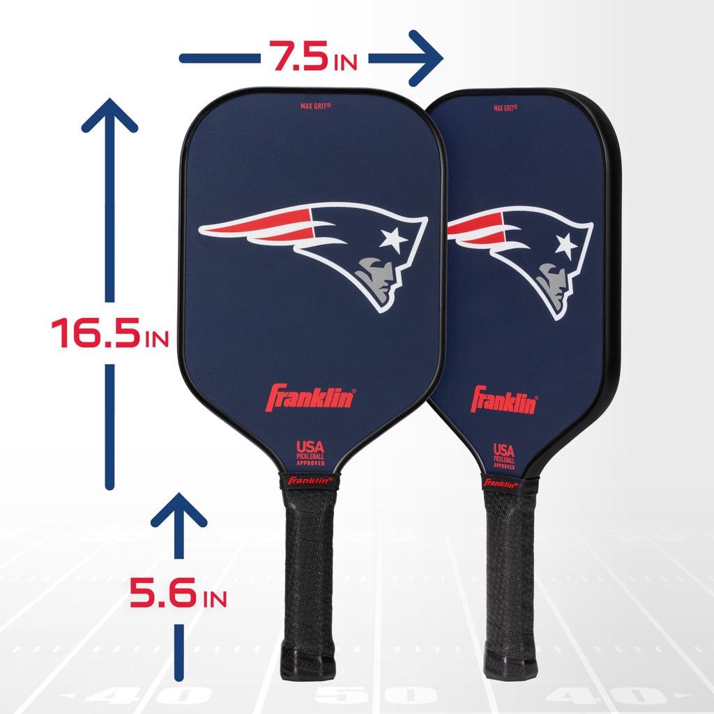 Franklin Sports Nfl New England Patriots Pickleball Paddle - Pickleball X - Polypropylene Core, Team Logo - Nfl Official License