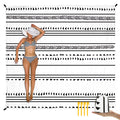 Large Beach Blanket For 1-4 Adults, 78''  86'' Waterproof Sandproof Beach Blankets With 4 Stakes & 4 Corner Pockets, Polyester L