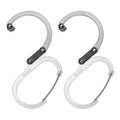 Gear Aid Heroclip Carabiner Clip And Hook (Large) For Camping, Backpack, Organization, And Garage, Shade Of Gray, 2 Pack