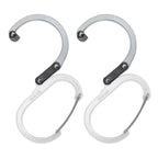 Gear Aid Heroclip Carabiner Clip And Hook (Large) For Camping, Backpack, Organization, And Garage, Shade Of Gray, 2 Pack