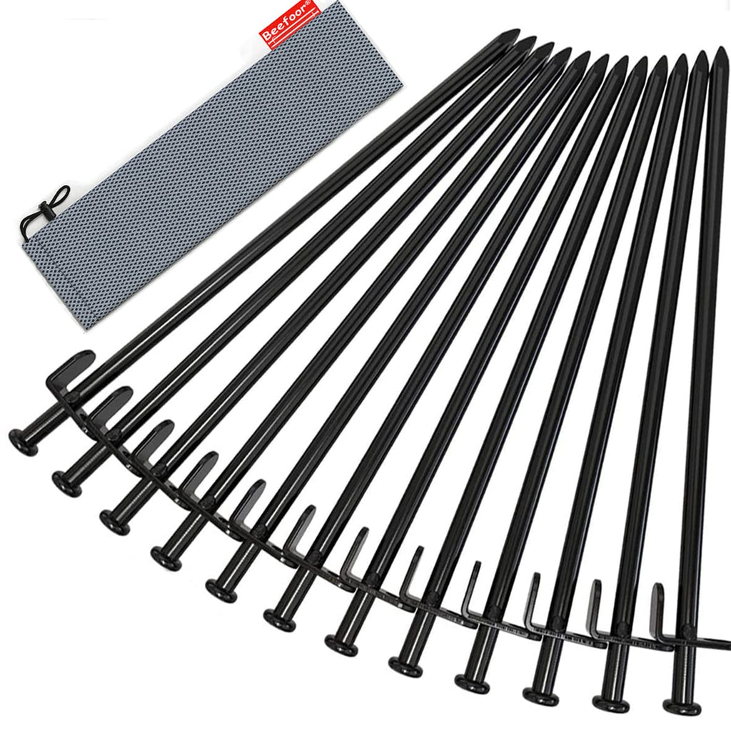 Tent Stakes, Heavy Duty Camping Stakes 12In-12Parks Forged Steel Tent Pegs Unbreakable And Inflexible - Available In Rocky Place