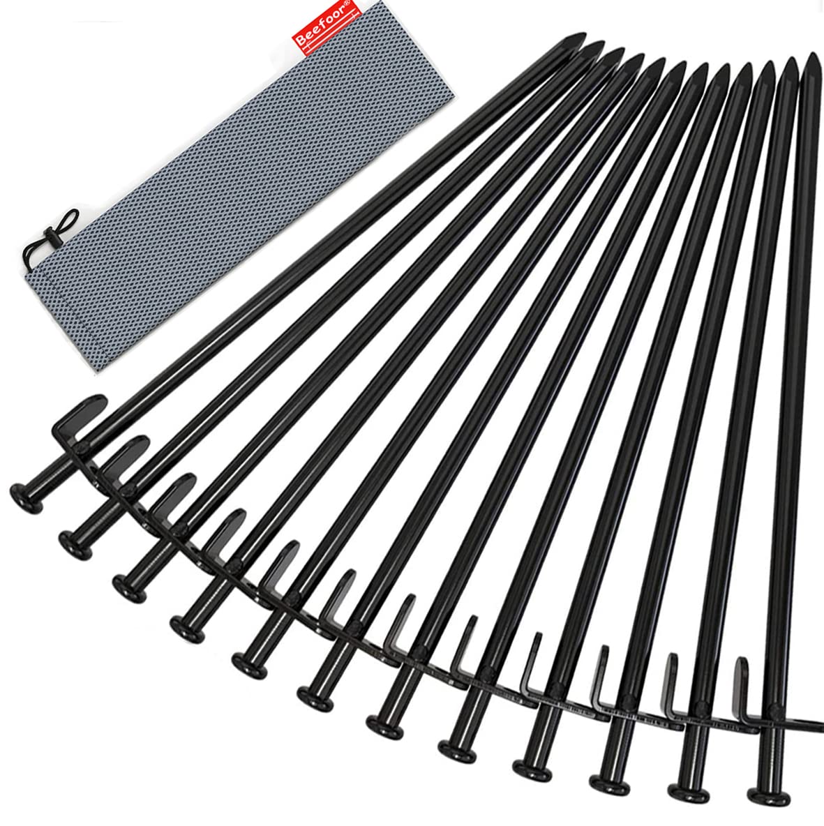 Tent Stakes, Heavy Duty Camping Stakes 12In-12Parks Forged Steel Tent Pegs Unbreakable And Inflexible - Available In Rocky Place