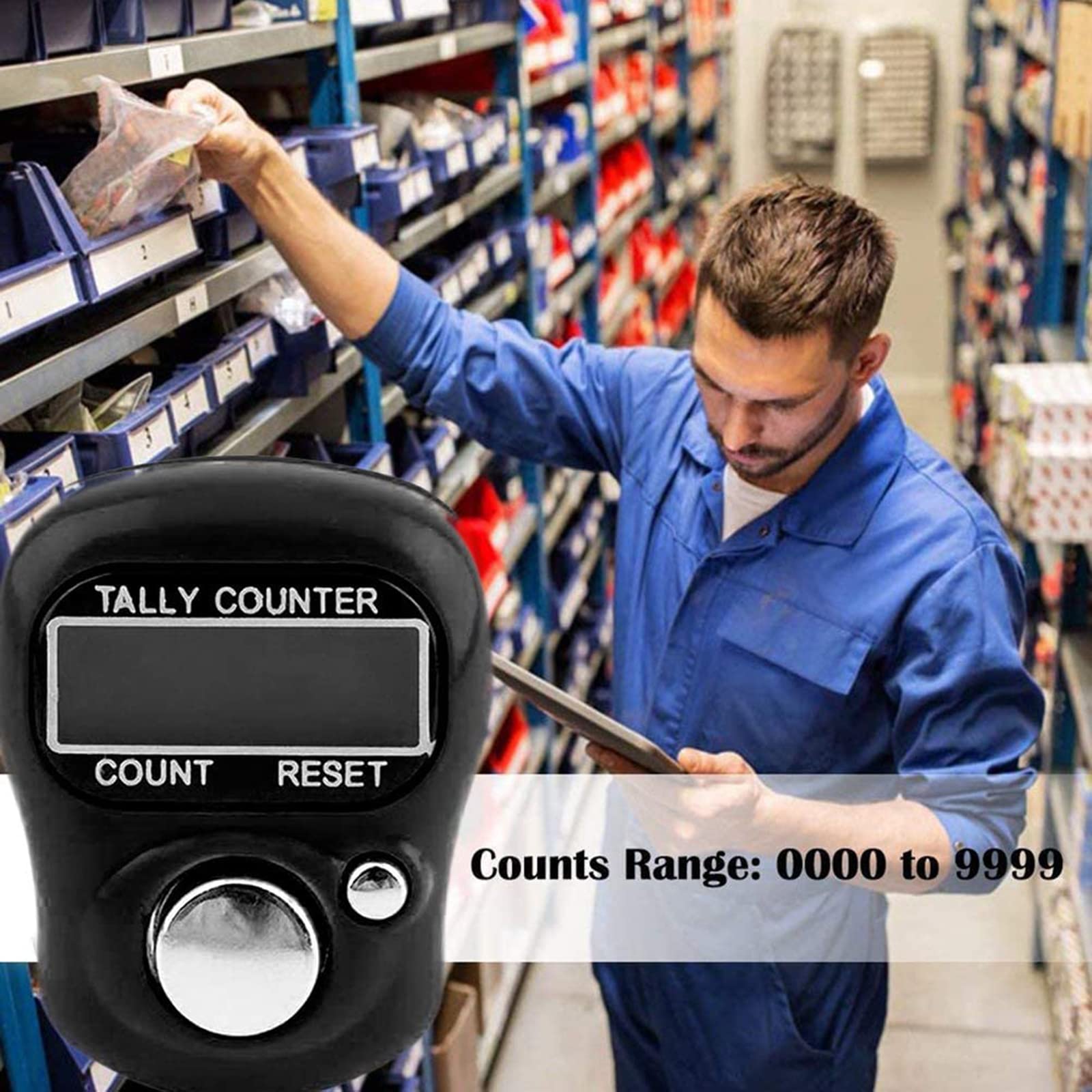 Electronic Finger Counter,4-Pack Case Resettable 5 Digit Lcd Electronic Digital Display Finger Hand Tally Counter Counting For G