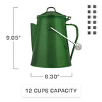 Coletti Classic Camping Kettle - Tea And Camp Kettle, No Aluminum Or Plastic, Ideal For Boiling Water (Green)