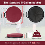 Foxtune 360-Degree Swivel Bucket Seat, 5 Gallon Bucket Lid, Spin Bucket Seat Cushion, Silent, Comfortable, Water-Resistant, For