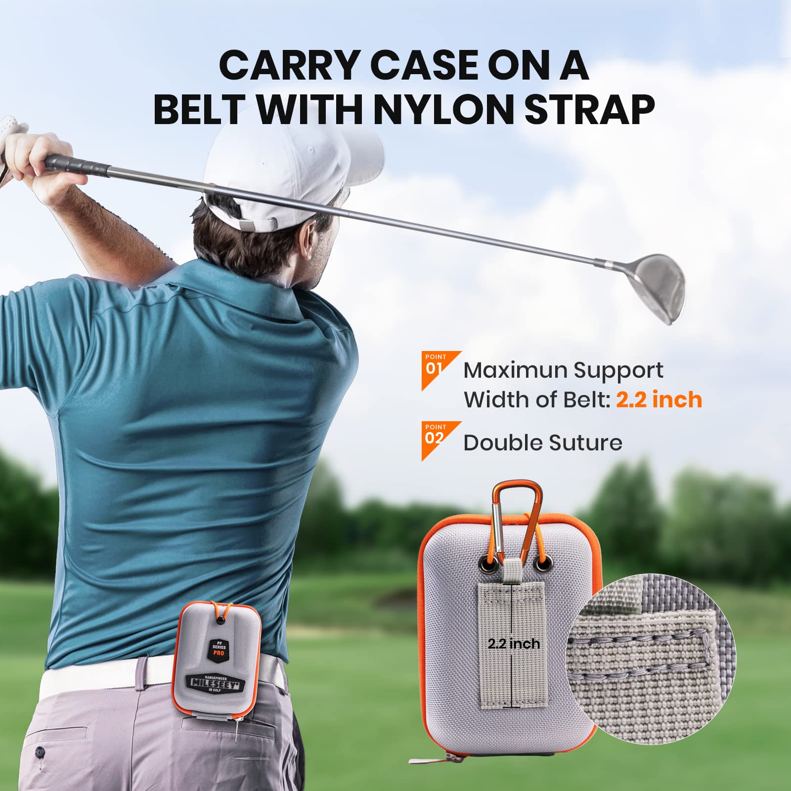 Mileseey Golf Rangefinder Case Hard Shell Case For Golf Range Finder Compatible With Bushnell, Callaway & Tectectec - Universal
