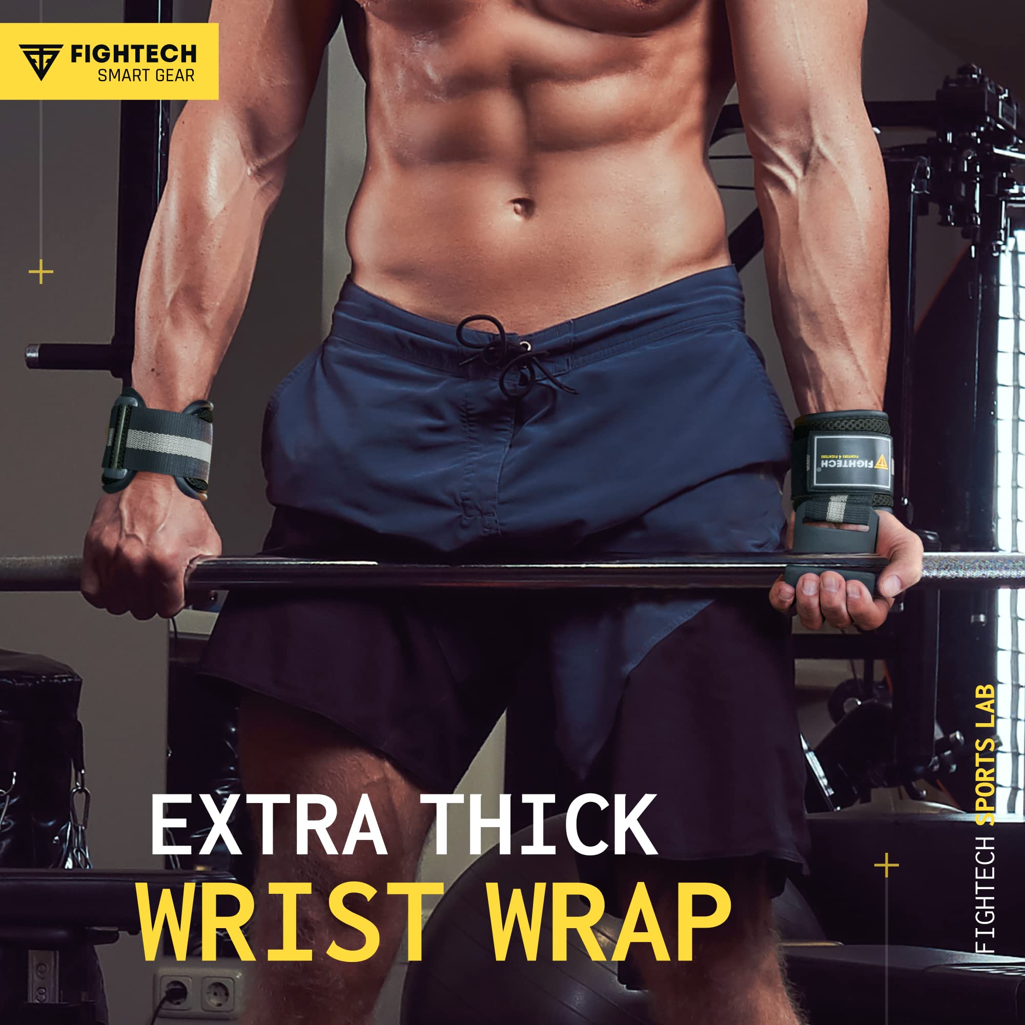 Fightech Weightlifting Hooks & Pull-Up Grips - Versatile Lifting Hooks With Durable Hook Straps For Power Hooks Support, Enhance