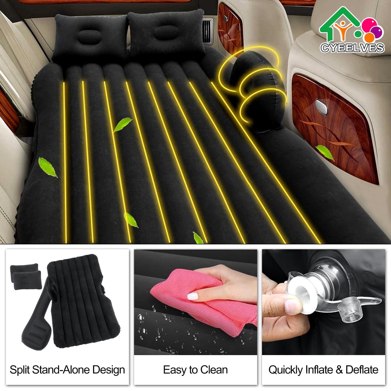 Car Inflatable Bed Mattress, Car Mattress Back Seat Rv Bed Mattresses, Inflatable Car Travel Bed Mattress For Automotive Suv, Tr