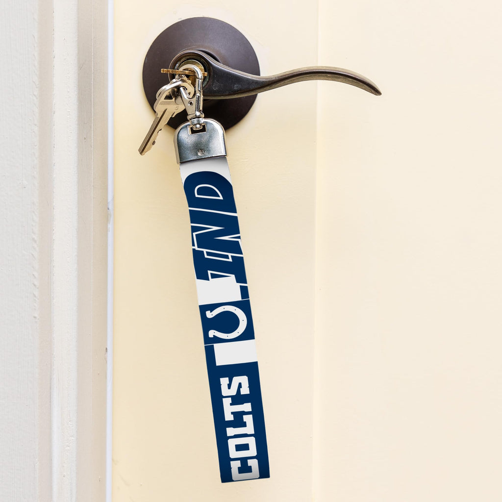 Rico Industries Nfl Football Indianapolis Colts Standard Wrist Lanyard Key Chain, Cute Wristlet Strap Keychain Holder For Women