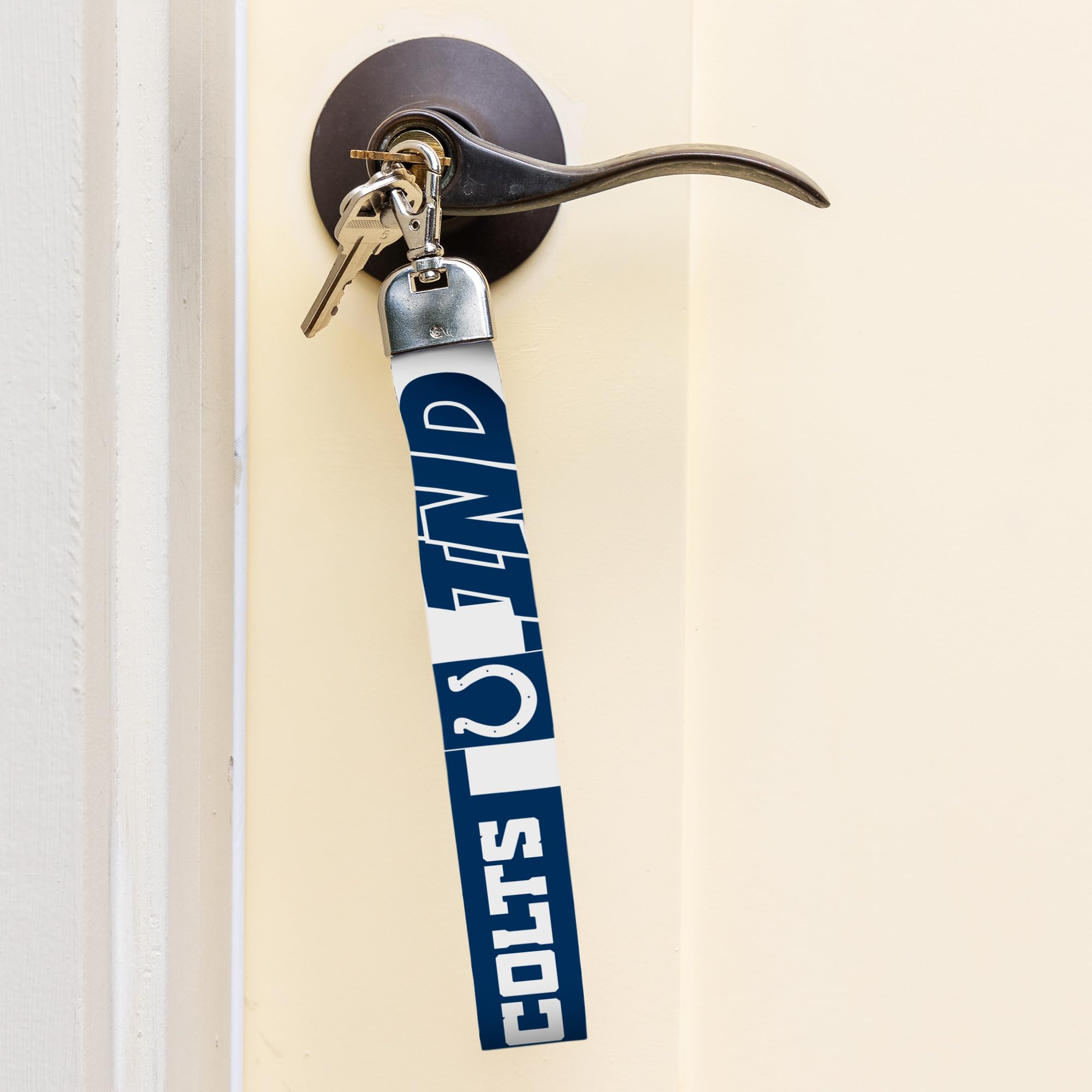 Rico Industries Nfl Football Indianapolis Colts Standard Wrist Lanyard Key Chain, Cute Wristlet Strap Keychain Holder For Women