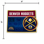 Rico Industries Nba Denver Nuggets State Shape Shape Cut Pennant - Home And Living Room D  Cor - Soft Felt Ez To Hang