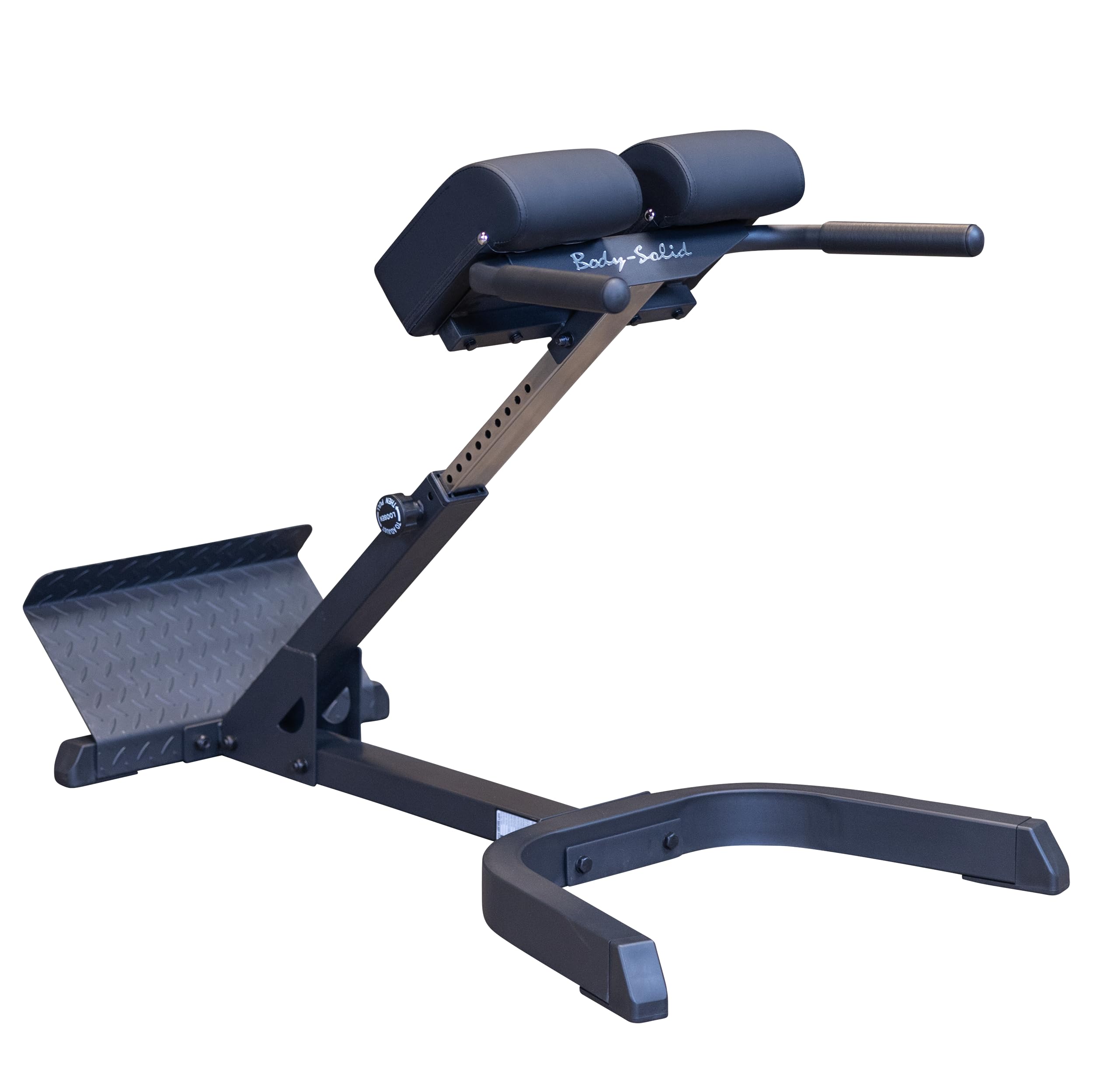 Body-Solid (Ghyp345B) 45 Degree Hyperextension Bench - Adjustable Back & Abdominal Exercise Machine With Thick Support Pads For 