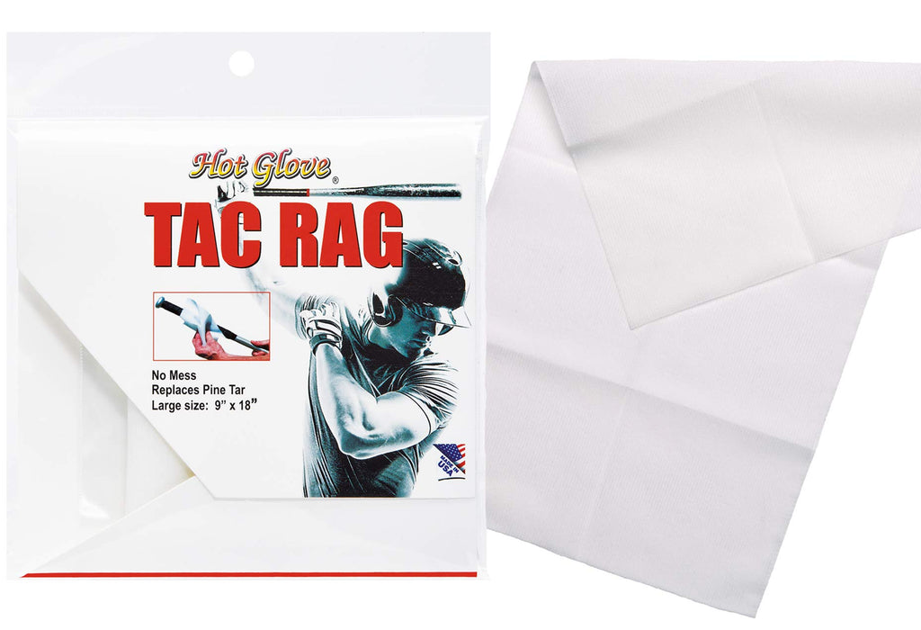 Hot Glove Tacky Cloth Tac Rag Grip Enhancer - No Mess Pine Tar Alternative