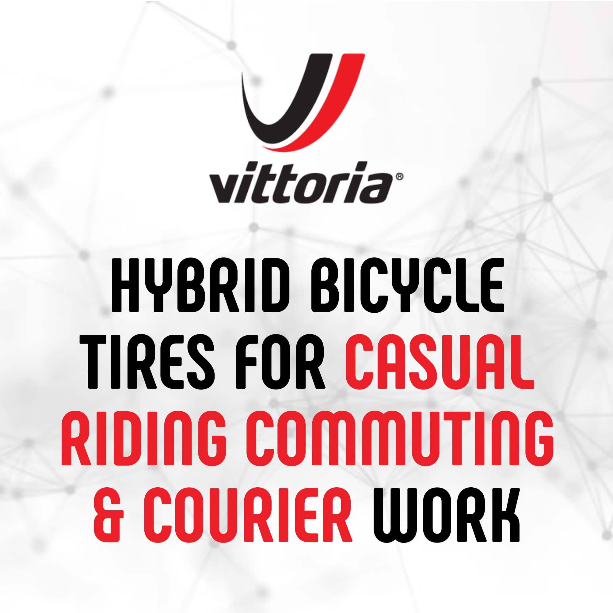 Vittoria Townee Road Bike Tire - Hybrid Bicycle Tires For Casual Riding Commuting & Courier Work - Folding 16 Inch Bike Tire