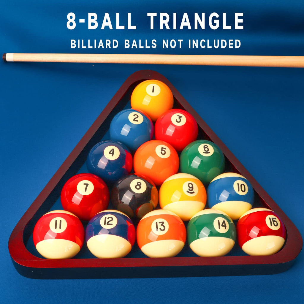 Gse Solid Wood Billiard 8-Ball Triangle & 9-Ball Diamond Pool Ball Racks For 2-1/4'' Pool Balls (Mahogany Triangle Rack)