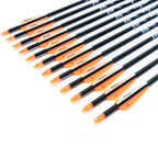 Tiger Archery 30Inch Carbon Arrow Practice Hunting Arrows With Removable Tips For Compound & Recurve Bow(Pack Of 12) (Orange Whi