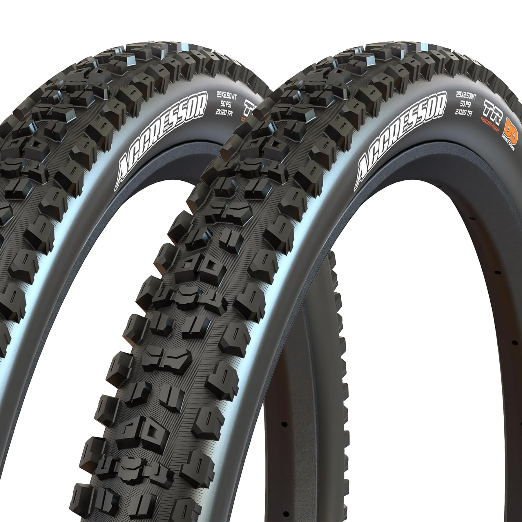 Maxxis Aggressor Exo/Tr Tire (Black, 27.5''X2.50 (2 Pack))