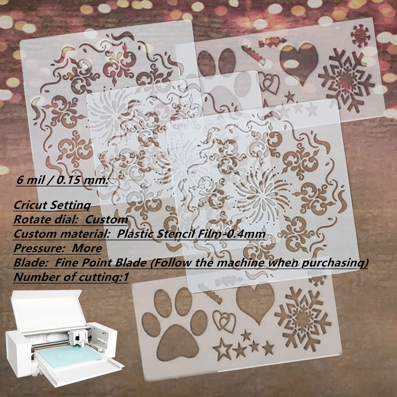 Banltre 32 Pieces 6 Mil Transparency Blank Template Material Stencils Mylar For Cutting Paper Clear Sheet 12 A 12 Inch (32-6 Mil