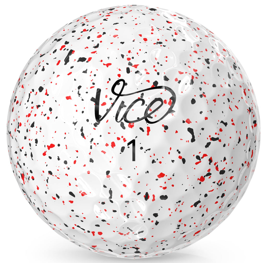 Vice Pro Air Golf Balls (2025 Model) (Red/Black Drip)