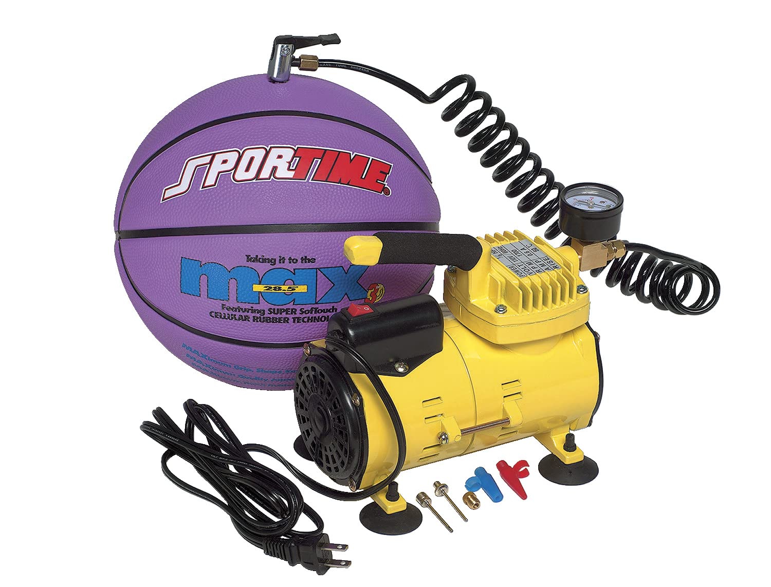 Sportime Professional Electric Ball Inflator, 1/8 Hp Motor
