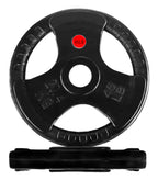 Fitvids Olympic 2-Inch Cast Iron Plate Weight Plate For Strength Training And Weightlifting, Rubber Coate Style, 45Lb Pair