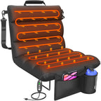 HOPERAN Heated Stadium Seats for Bleachers with Back Support - 3 Levels Bleacher Chairs with Back and Cushion, Wide & Soft Thick