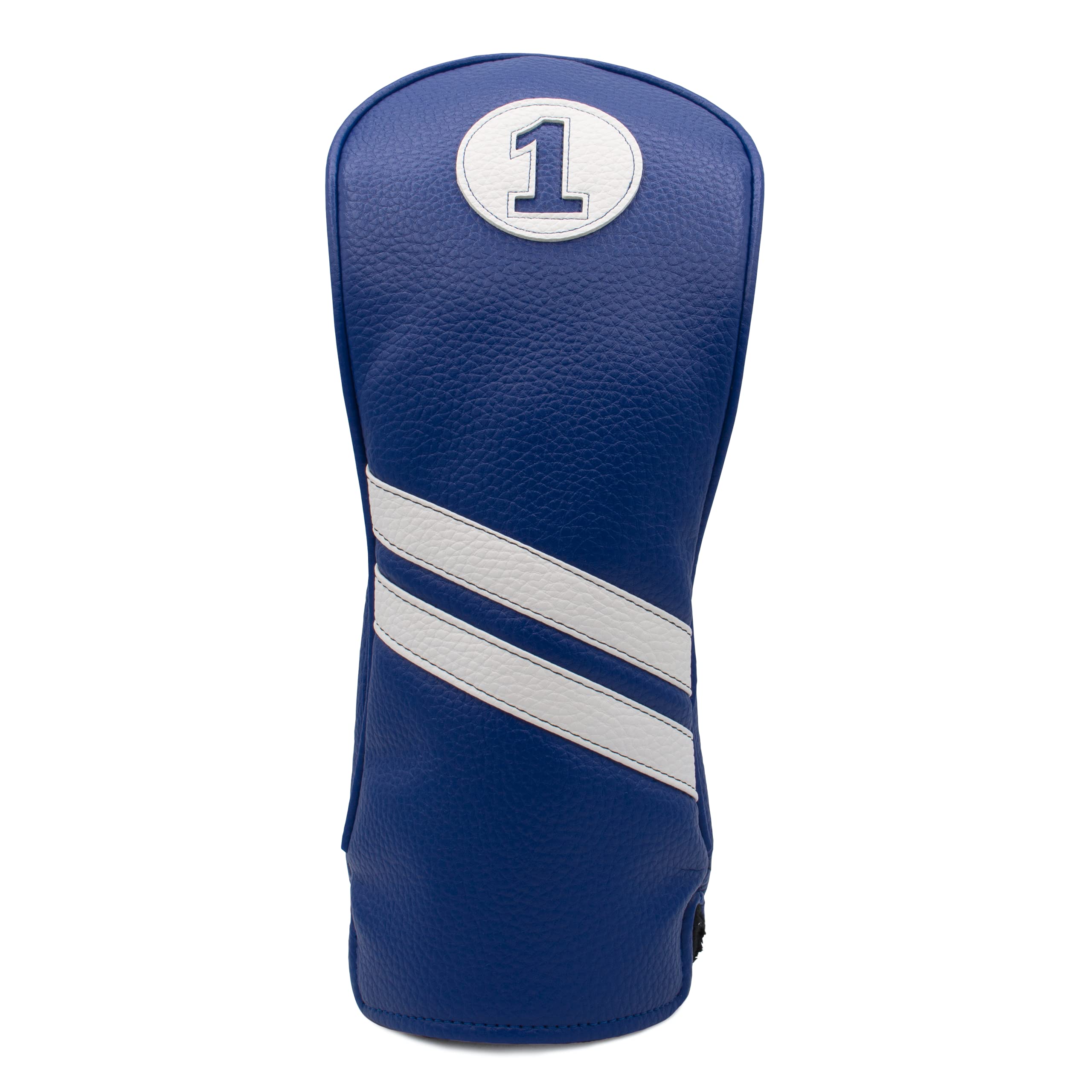 Proactive Sports Vintage Golf Club Head Covers For Driver | 1 Headcover For Up To 460Cc | Classic Leather Look | Navy/White