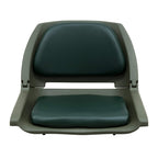 Wise 8Wd139 Series Molded Fishing Boat Seat With Marine Grade Cushion Pads, Green Shell, Green Cushion