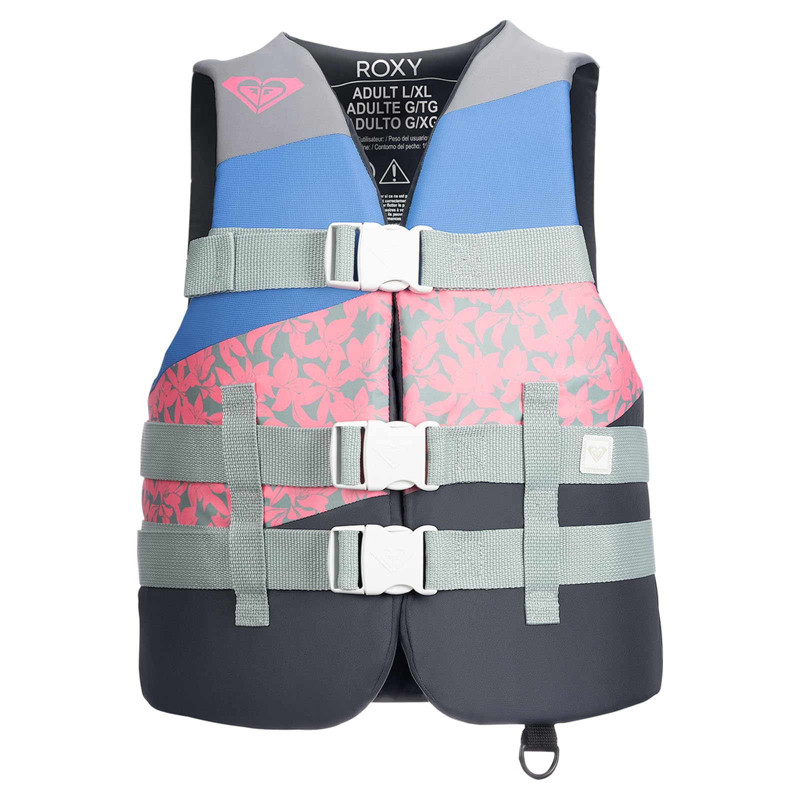 ROXY Womens Life Vest, USCG Approved PFD, Light-Weight EPE Foam Life Jacket with Oversized Arm Holes and Quick-Release Buckles, 