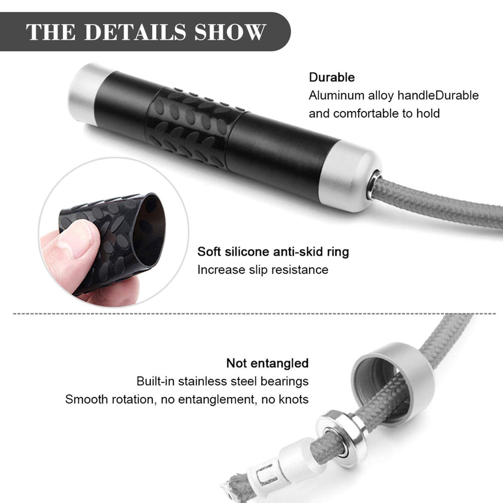 Redify Weighted Jump Rope For Workout Fitness(1Lb), Tangle-Free Ball Bearing Rapid Speed Skipping Mma Boxing Weight-Loss,Aluminu