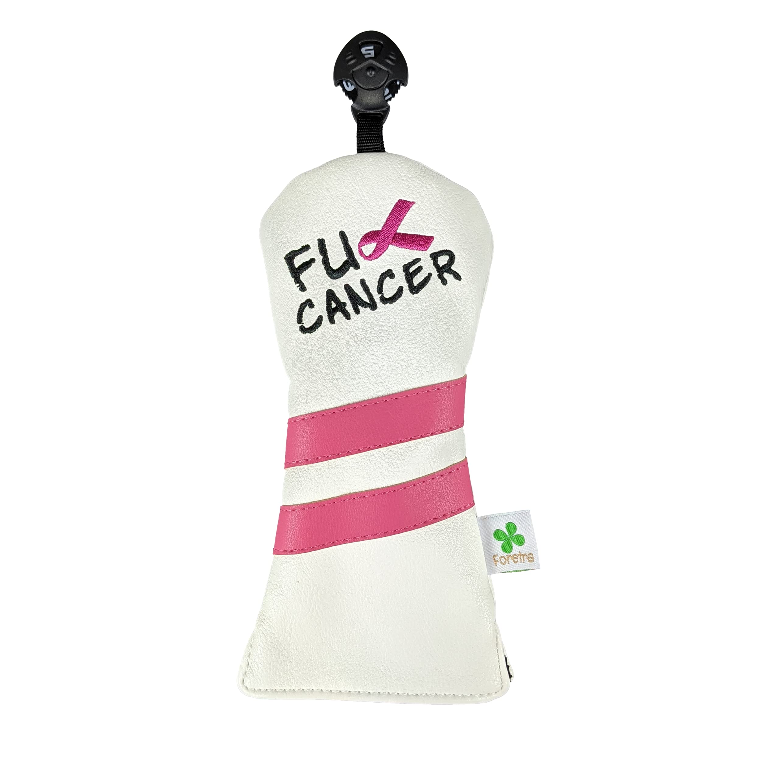 Foretra - Limited Edition F U Cancer Hybrid Headcover - Tour Quality Golf Club Cover - Style And Customize Your Golf Bag
