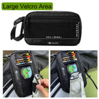 Golf Pouch Bag For Balls Accessories Valuables  Customizable With Hook-And-Loop Panel  Ideal Golfer Gift, Includes Tee-Holder An