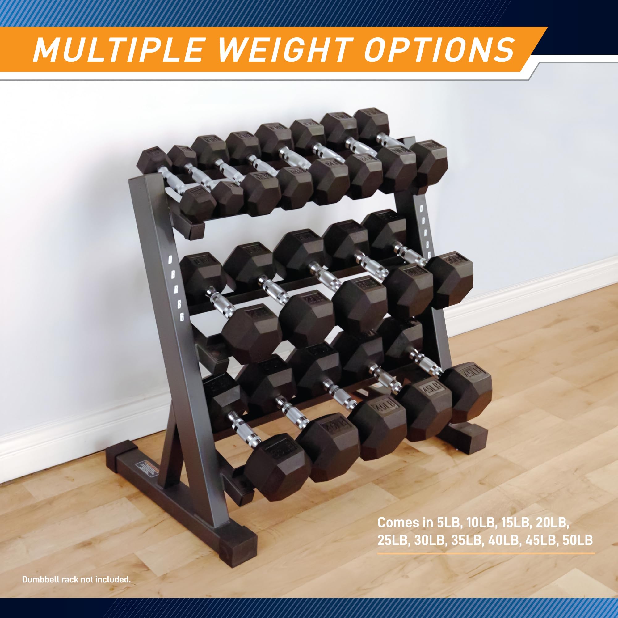 Marcy 30 Lb Ecoweight Rubber Hex Dumbbell, Ibrh-030 - Sold Individually