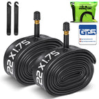 Hydencamm 2 Pack 22 Inch Inner Tube Fit 1.75/1.95/2.125 with 32mm Schrader Valve, 22  1.75/2.125 with 2PCS Levers, 22    Bicycle